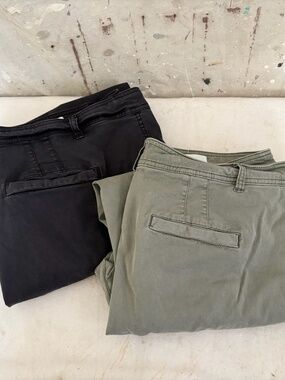 Bundle of TWO Gap Girlfriend Khaki Pants